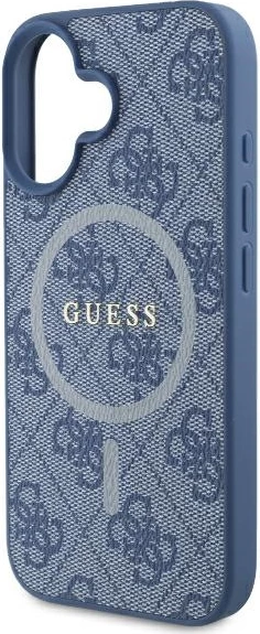 Mbështjellës Guess 4G Ring Classic Logo MagSafe për iPhone 16, Kaltër
