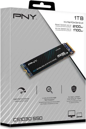 SSD PNY CS1030, 1TB, M.2 2280, NVMe, i zi