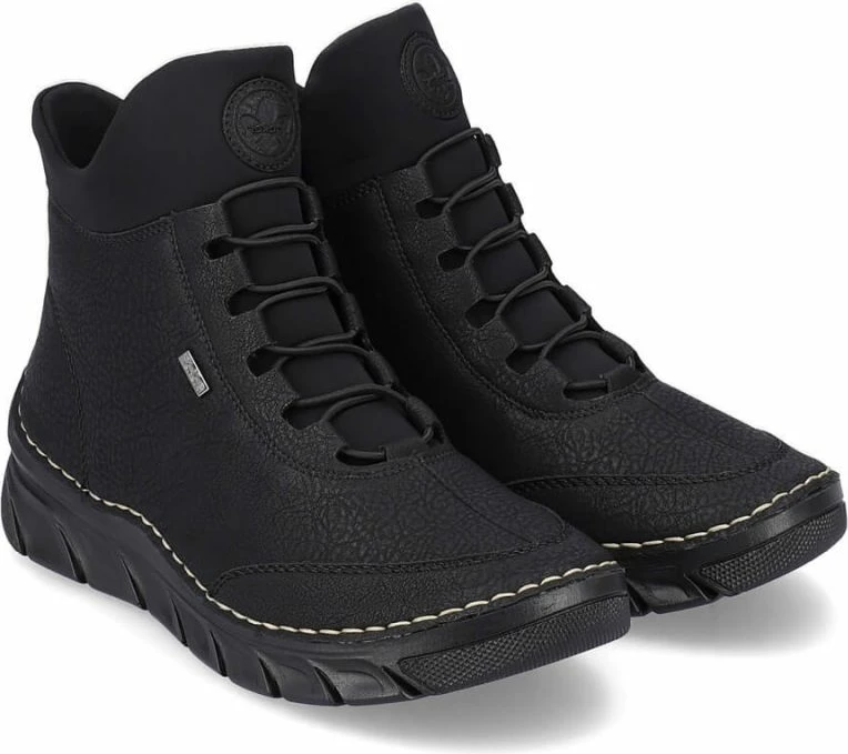 Çizme të izoluara për femra Rieker 55069-00, të zeza