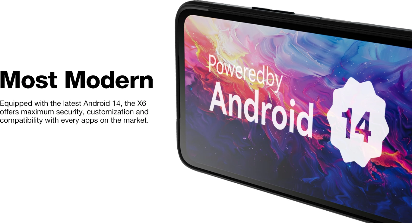 Celular AGM X6 Phantom 5G 8GB/128GB Dual SIM Android 14 6.78\" FHD+ kamerë 50MP Dual AI, i zi