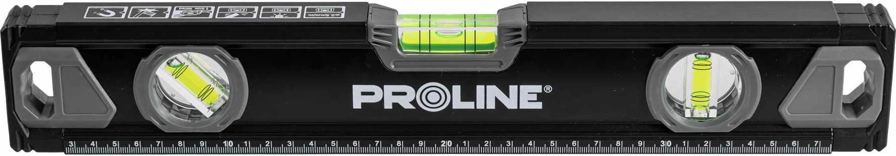 Tehtnicë uji PROLINE Premium 15960, alumin, 3 fiole, 40 cm, magnetike, e zezë