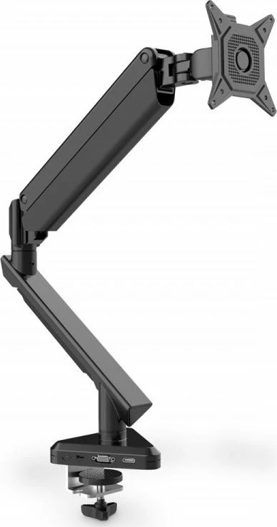 Mbajtës monitori tavoline Digitus DA-90405 15-30\" me gas spring, VESA 75/100, docking station USB-C PD, i zi