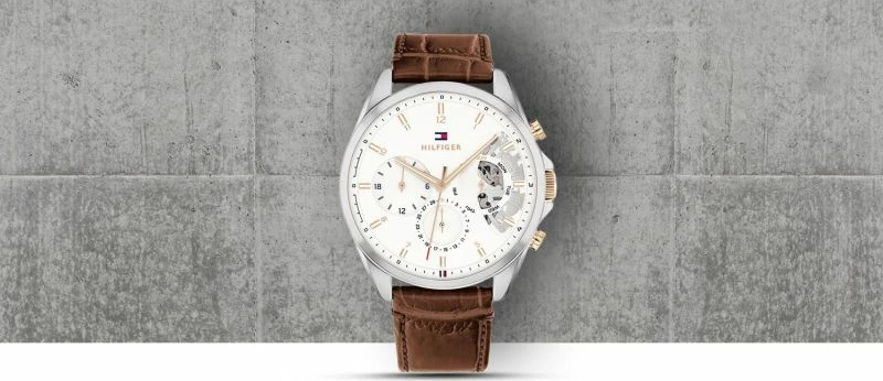 Orë dore për meshkuj Tommy Hilfiger, kafe