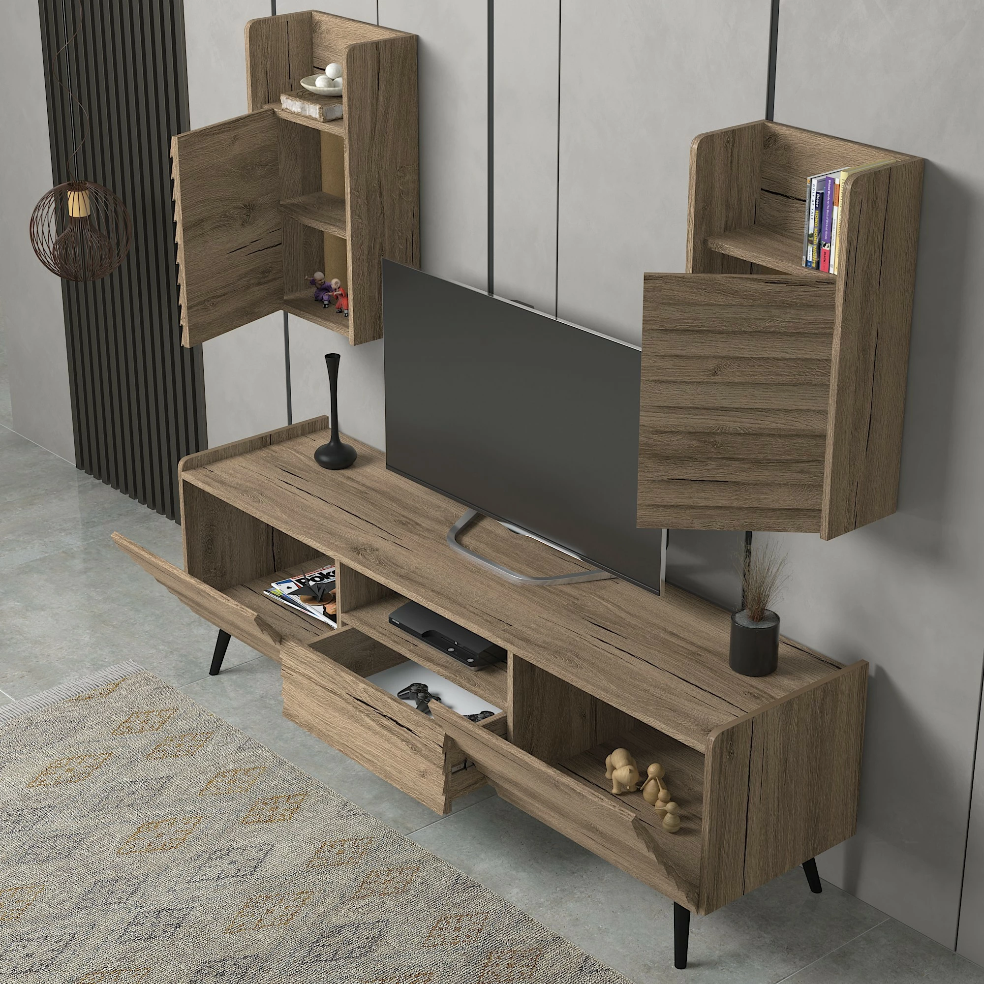 Komodë TV Hanah Home, ngjyrë arre, FRN-7000-1