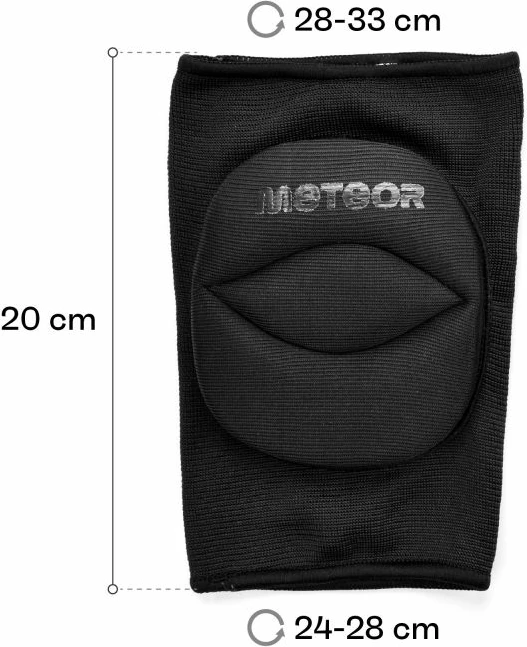Mbështetëse gjuri për volejboll Meteor, të zeza [Madhësia: Standarde]