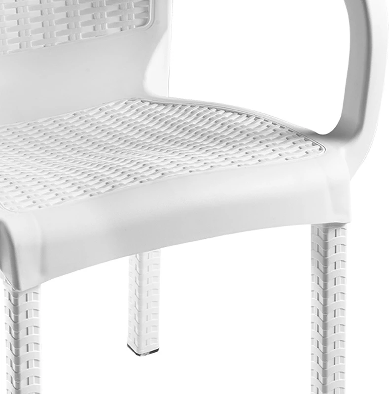 Karrige me krahë Festive PP ngjyrë bardhë