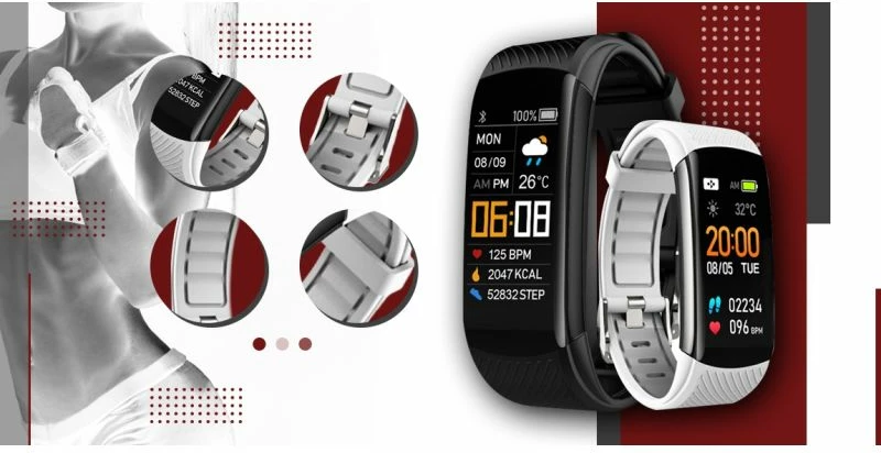 Smartwatch Giewont unisex, zi e bardhë