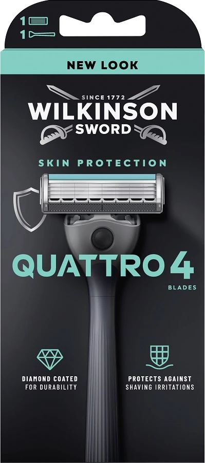 Brisk për rrojë për burra Wilkinson Quattro 4 Skin Protection, 4 thika