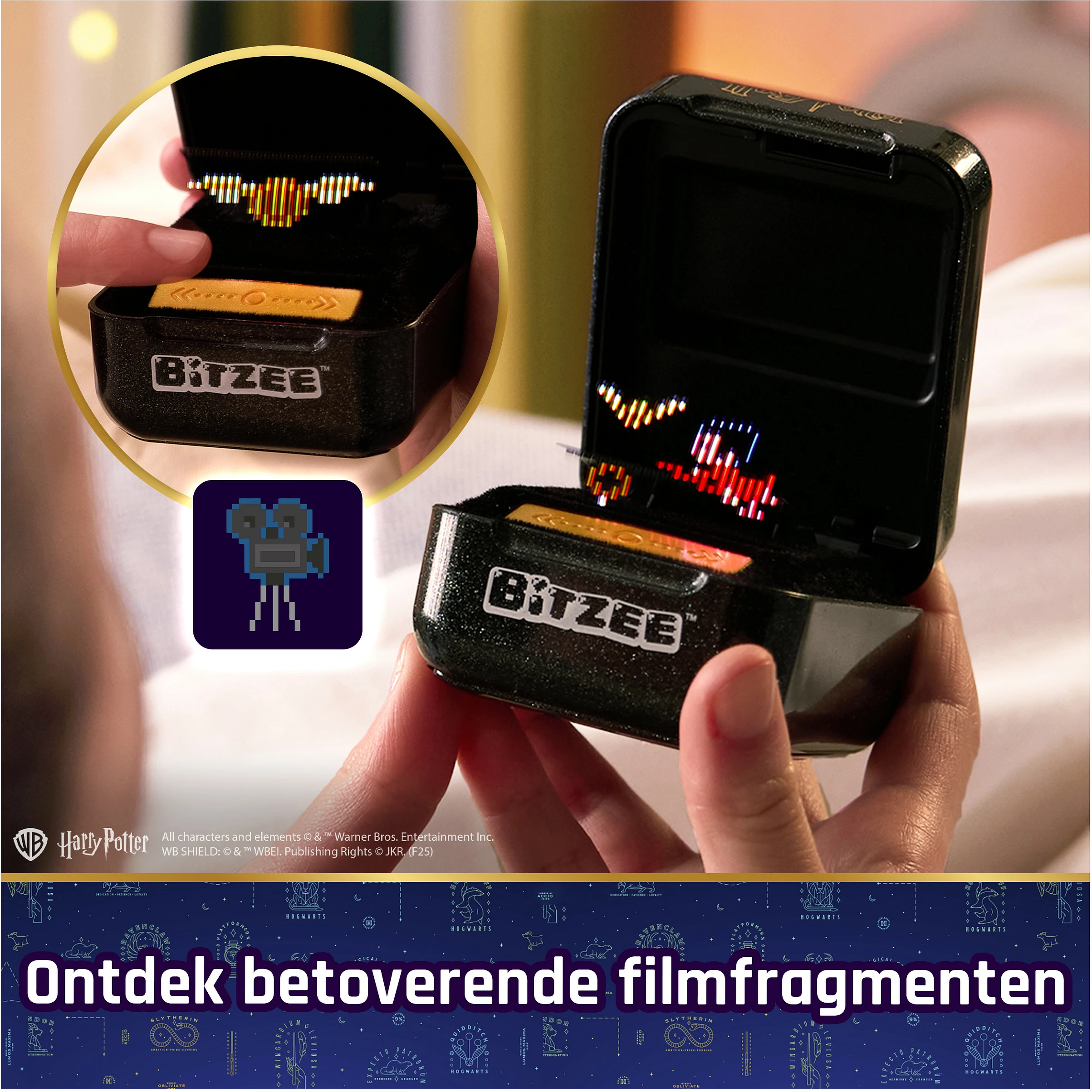 Lodër interaktive Bitzee SPIN MASTER Harry Potter, 20 personazhe, me zë, e zezë