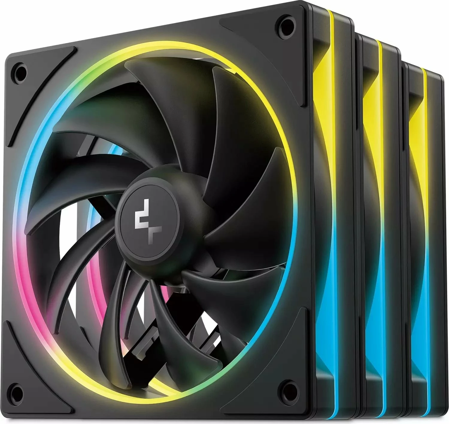 Ventilator kasë Deepcool FL12 SE (R-FL12SE-BKAPN3-G) 120mm PWM ARGB, paketë 3 copë, i zi