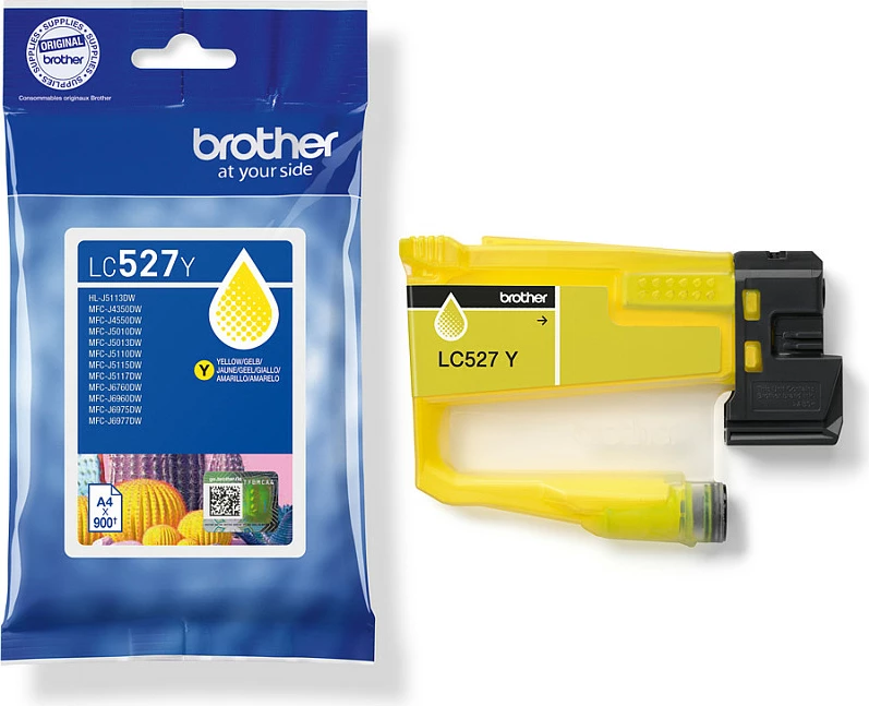 Kartrixh boje Brother LC527XLY, XL High Yield, 2000 faqe, e verdhë