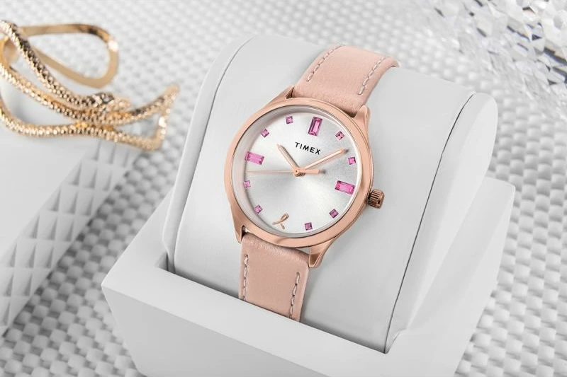 Orë dore femra TIMEX Dress TW2V95800, rozë e artë, set me kuti