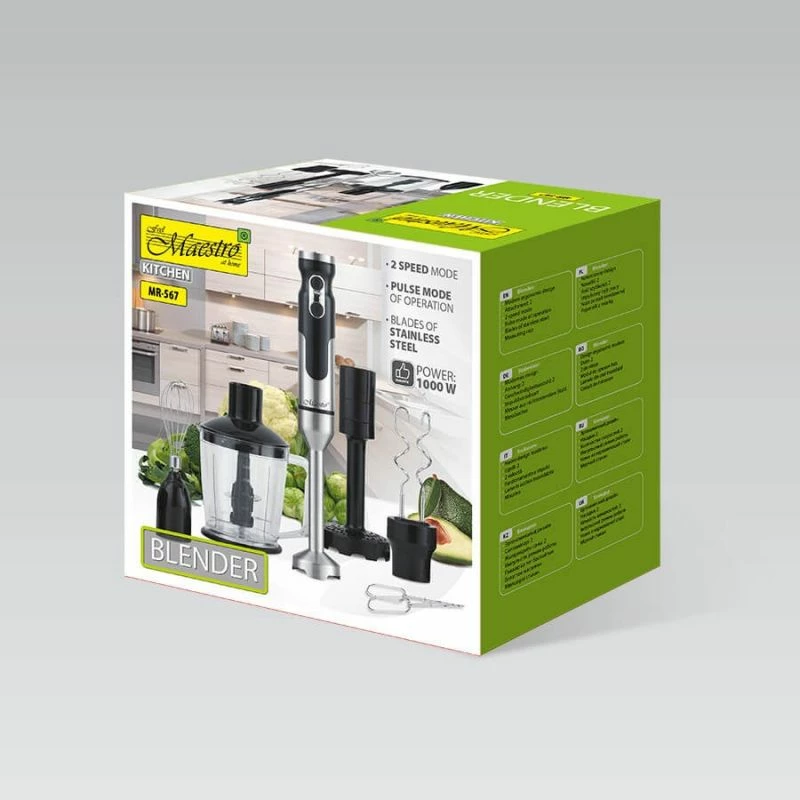 Blender set MAESTRO MR-567, inox/zi