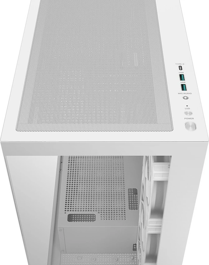 Kasë Deepcool CG580 4F V2, Midi Tower, xham i temperuar, RGB, e bardhë