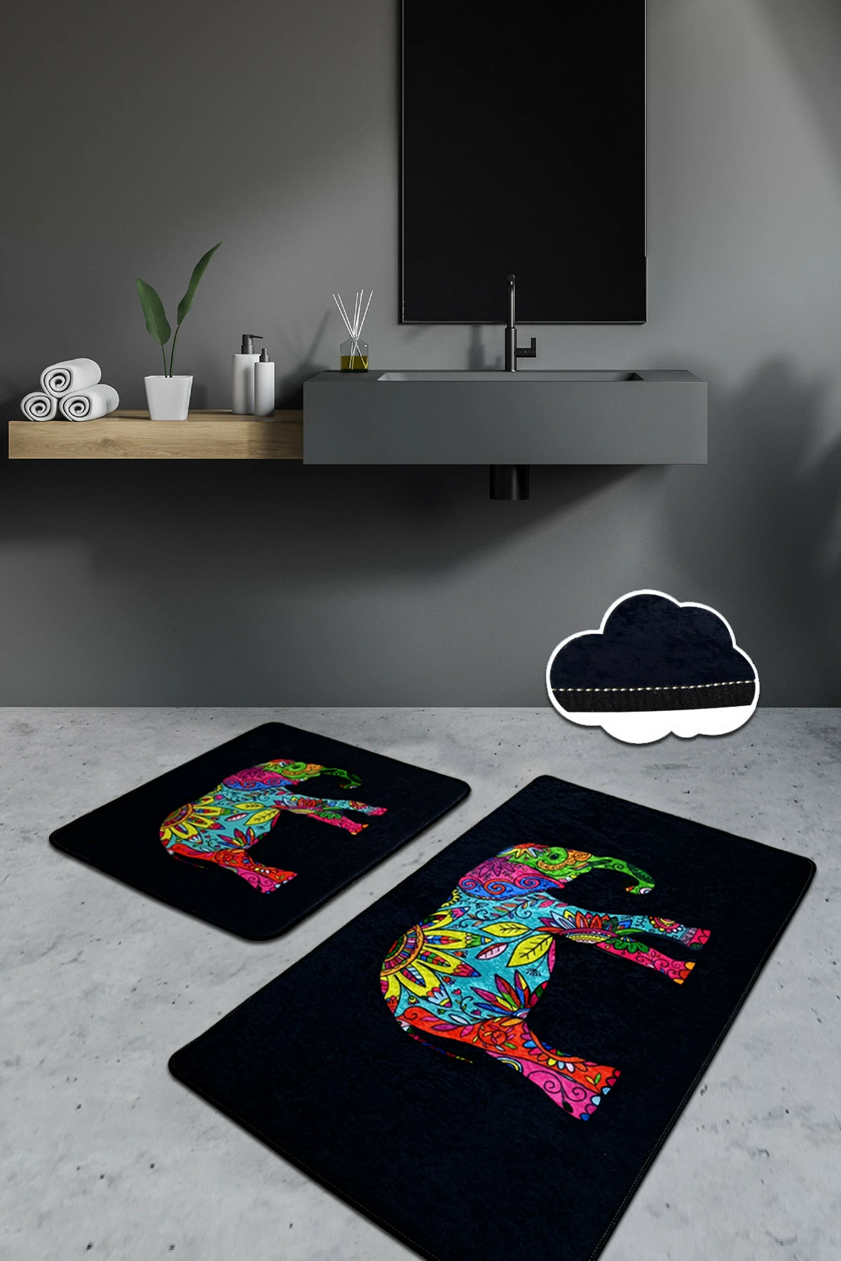 Set tapetash për banjo (2 copë), Mijölnir, Olifant, e zezë