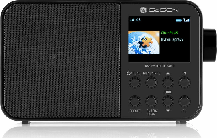 Radio Portative Digjitale me Ekran LCD dhe Bluetooth GOGEN GOGDAB500BTC (Zezë)