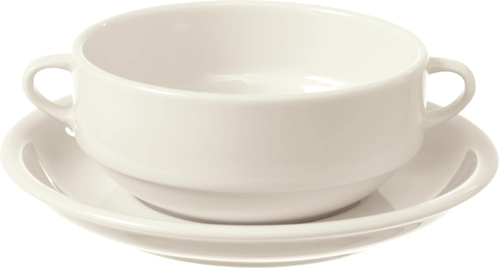 Tas supe Fine Dine Crema 300ml, porcelan i vitrificar, 6 copë, krem