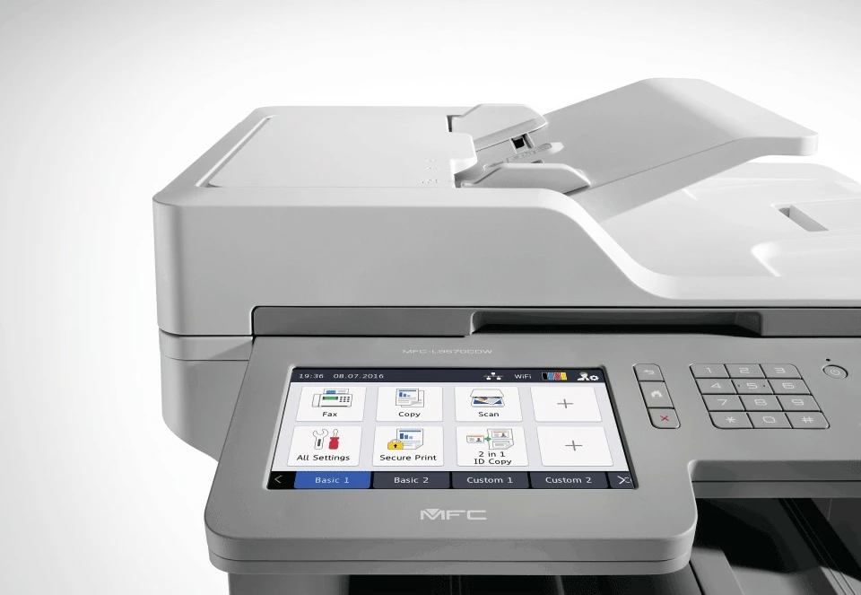 Printer multifunksional Brother MFC-L9570CDW, laser, ngjyrë, A4, WiFi, ekran prekje, bardhë