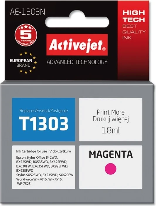 Toner për printer Activejet AE-1303N, për Epson T1303, magenta