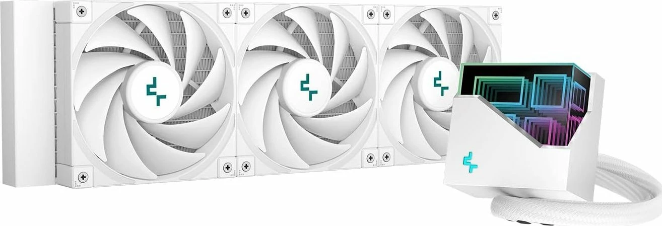 Ftohës uji për CPU Deepcool LT720 360mm ARGB, 3x120mm PWM, i bardhë