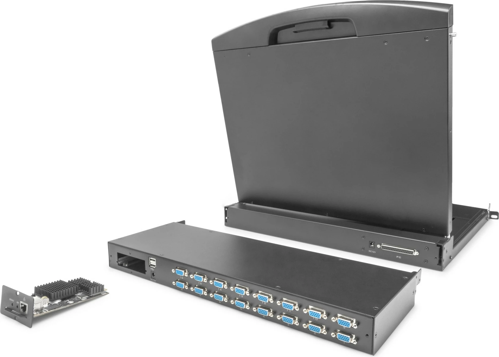 KVM switch Digitus modul 16-port, rackmount, VGA