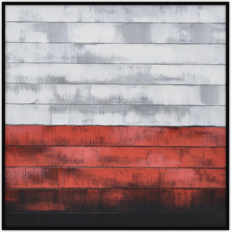 Pikturë dekorative Murus, ngjyrë e kuqe, 82x82x5cm