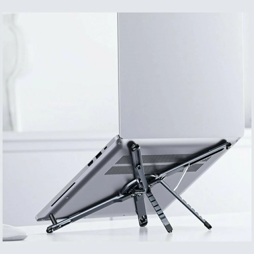 Mbajtës për laptop/tablet/celular, 4smarts 4SM000036, kompatibil me MagSafe, alumini, kënd i rregullueshëm, gri