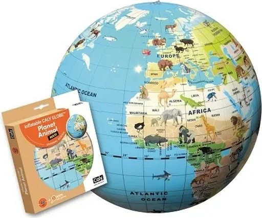 Glob edukativ MG DYSTRYBUCJA C033B, 42 cm, fryrë, me ilustrime të kafshëve