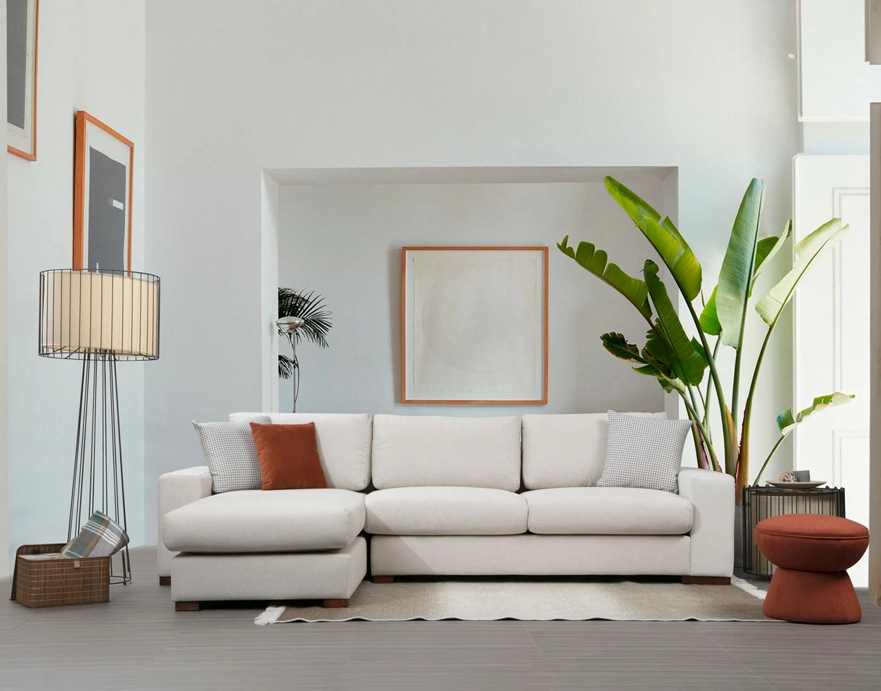 Këndare Atelier del Sofa, Loop 17, ngjyrë bezhë, 270x194 cm