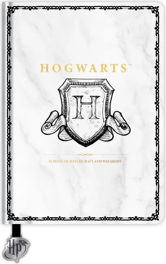 Fletore e trashë A5 BLUE SKY Harry Potter Hogwarts Shield (FSC), e bardhë