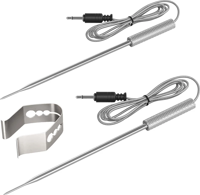 Sondë termometri për mish BBQ, Sonoff MPS01, 15 cm, kabllo 1.5 m, diapazon 0–300°C, çelik inox SUS304, argjendtë