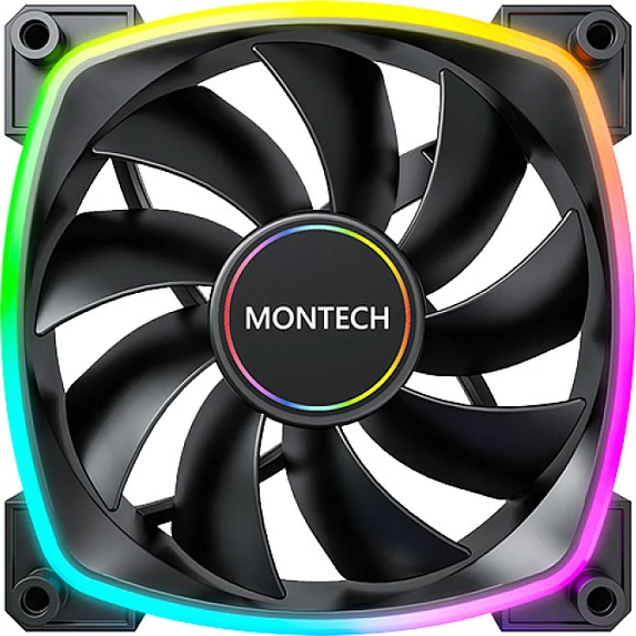 Ventilator kasë Montech AX140 PWM 140mm, ARGB, i zi