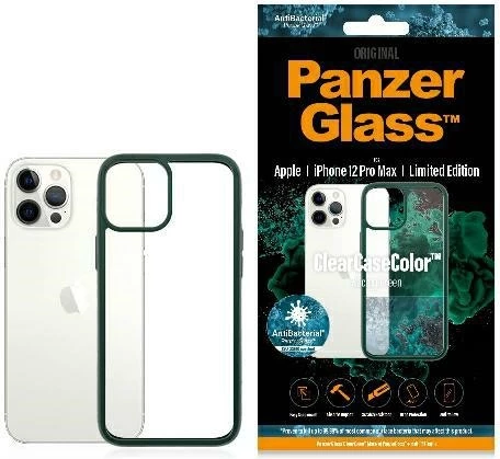 Mbështjellës PanzerGlass ClearCase për iPhone 12 Pro Max, transparent dhe i gjelbër