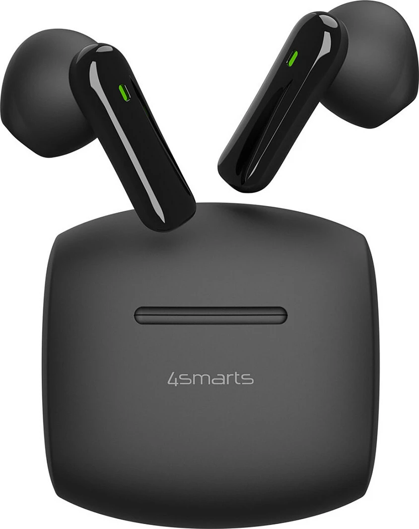 Kufje 4smarts SkyBuds Air, TWS Bluetooth 5.4, me kutizë karikimi wireless, të zeza