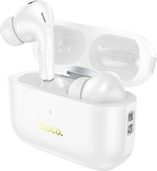 Kufje HOCO EW56 Plus wireless in-ear, Bluetooth 5.3, me kuti karikimi, e bardhë