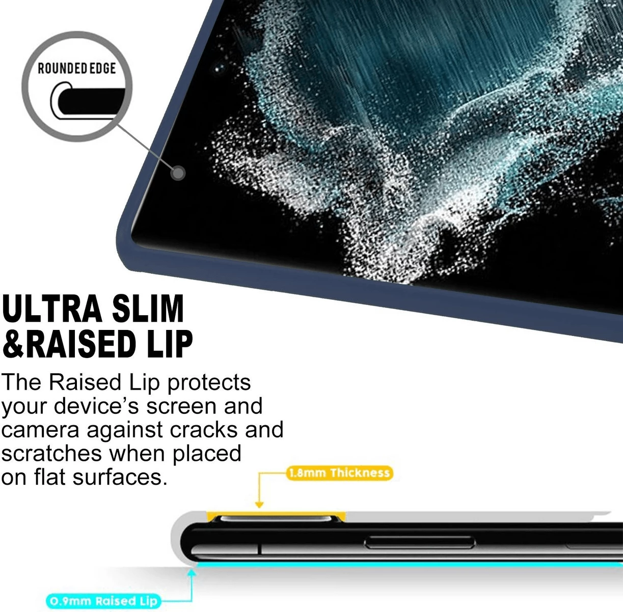 Mbështjellës Goospery Soft Feeling Silicone 17690 për Samsung Galaxy S23 Ultra 5G, blu e errët