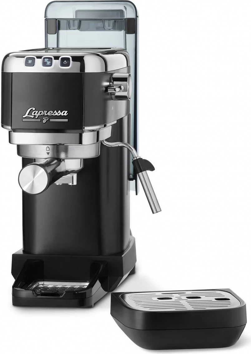 Makinë espresso me levë Tchibo Lapressa 626799, 15 bar, 1300 W, 0.98 L, e zezë, set me 2 sitka