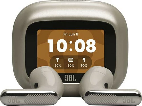Kufje JBL Live Flex 4, Bluetooth, true wireless, deri 50 orë bateri, bezhë