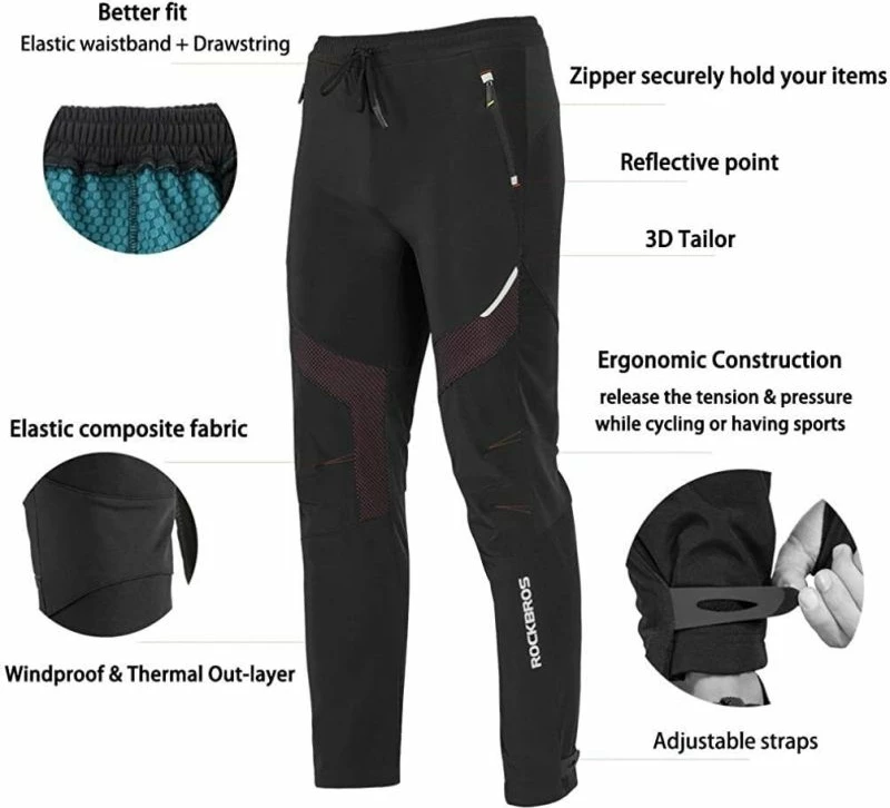 Pantallona sportive të gjata Rockbros, 3XL