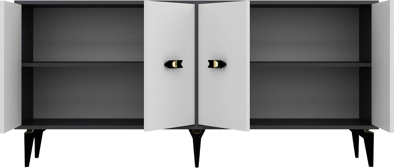 Konsol Skye Decor, anthracite, e bardhë