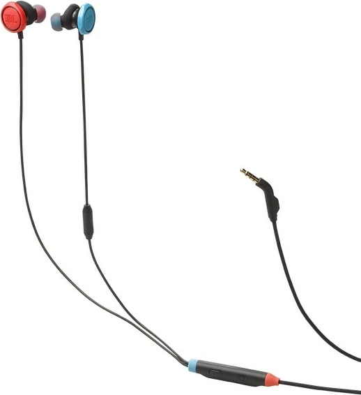 Kufje JBL Quantum 50N me kabllo in-ear për Nintendo, me mikrofon dhe kontrollues, kuqe/kaltër