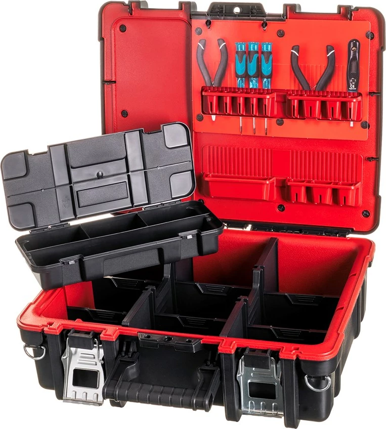 Kasë veglash Keter 237003, polipropilen, e zezë/kuqe