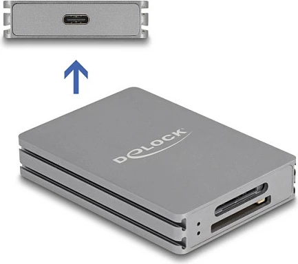 Lexues kartelash DeLOCK USB-C, CFexpress Type A / SD/SDHC/SDXC, 10 Gbit/s, gri