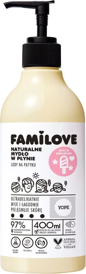 Sapun i lëngshëm Yope Familove Natural Ice Cream on a Stick, 400ml