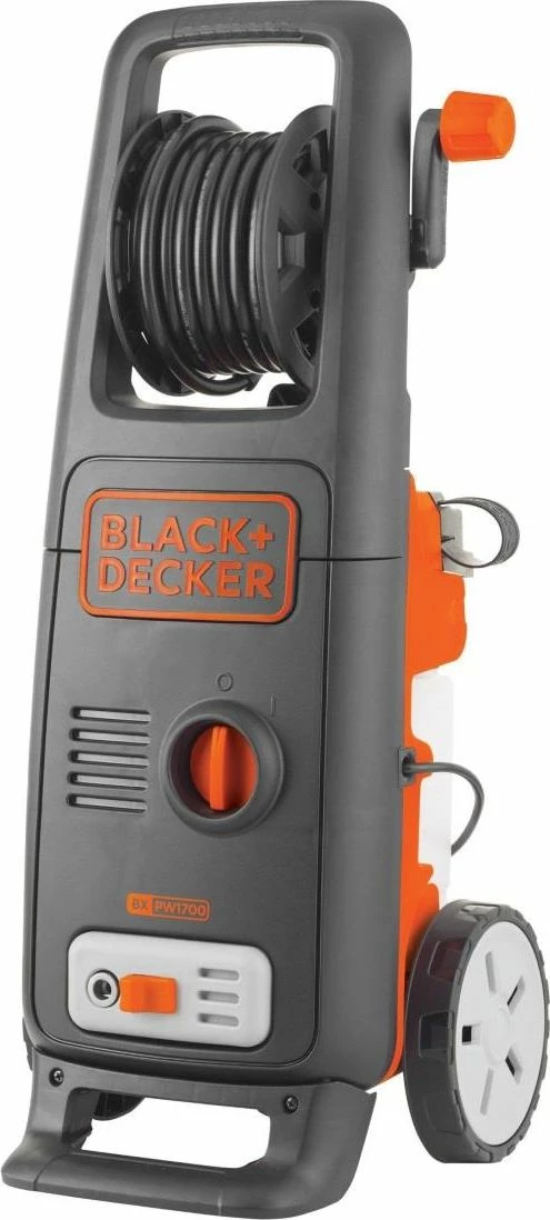 Larës me presion Black+Decker BXPW1700PE 1700W 130 bar 420 l/orë, gri/portokalli, set me aksesorë