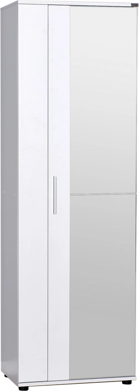 Dollap për këpuca me derë pasqyre, ngjyrë e bardhë, Hanah Home, Shc-629-Bb-2