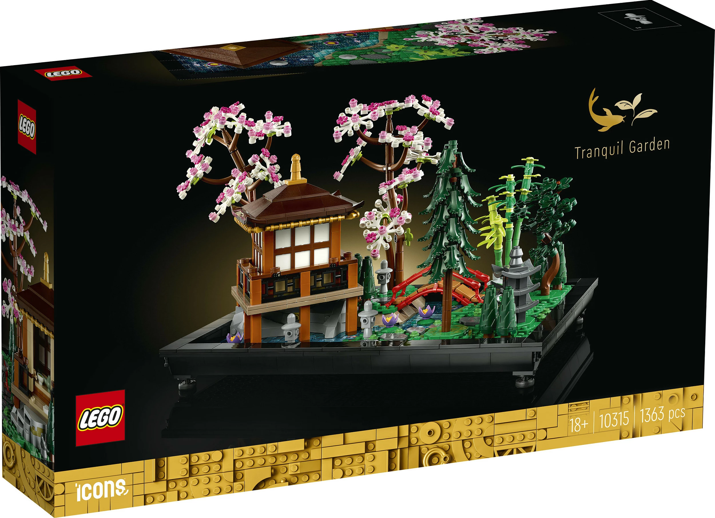 Set ndërtimi LEGO Tranquil Garden, 1363 pjesë, shumëngjyrësh