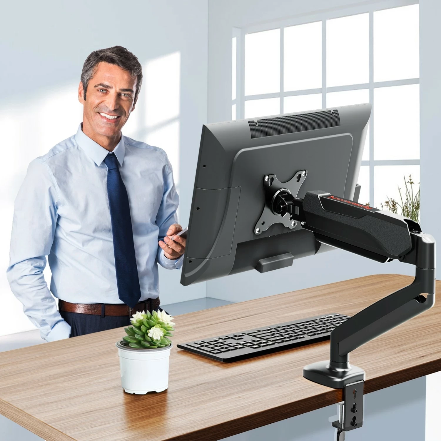 Kasë monitori Redragon GMK-914, e zezë, për 1 monitor, 13-23 inch