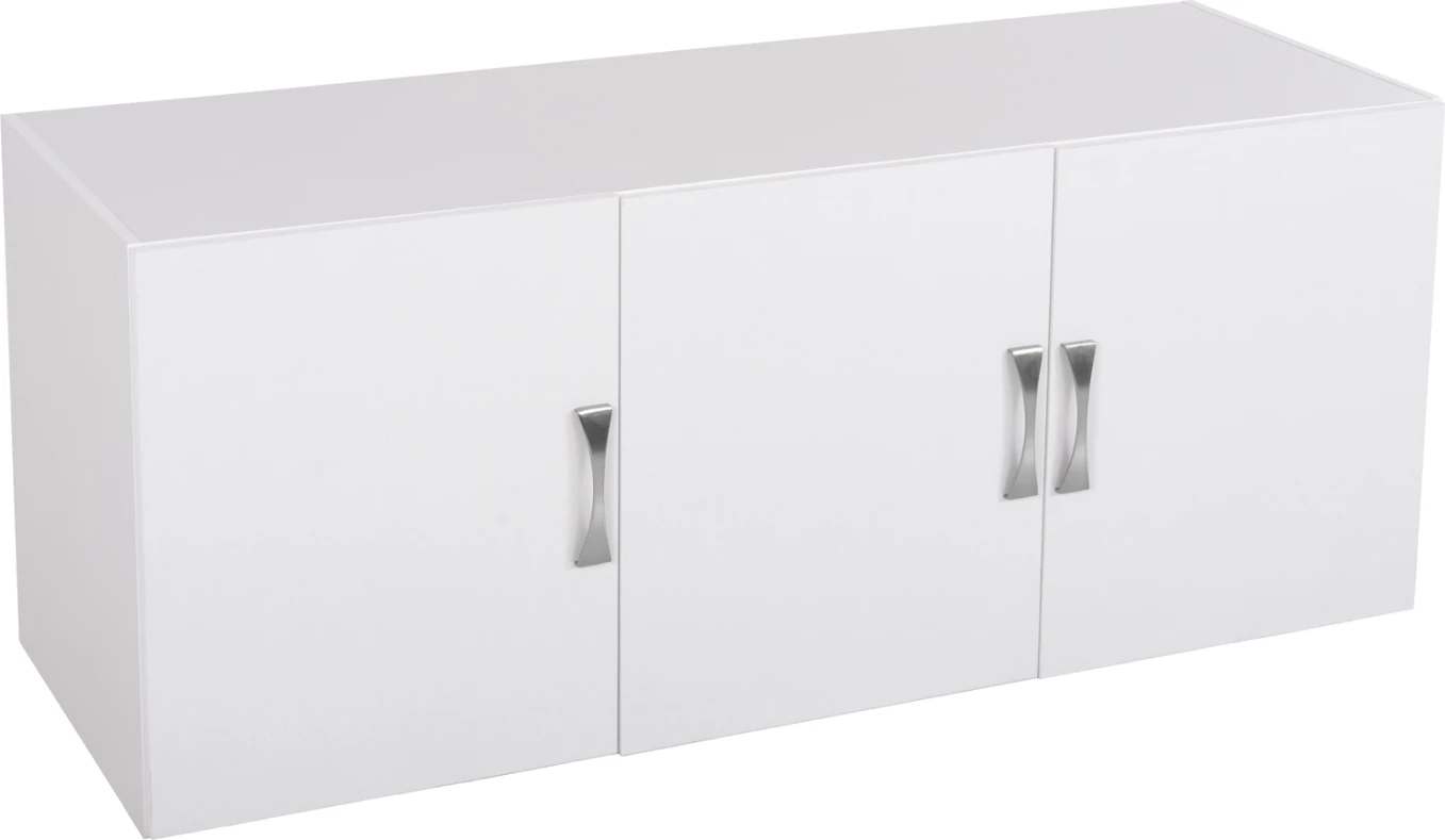 Kabinet i sipërm për gardërobë me 3 fletë, CARLY FH385.05, melaminë, ngjyrë e bardhë, 150x55x60H cm