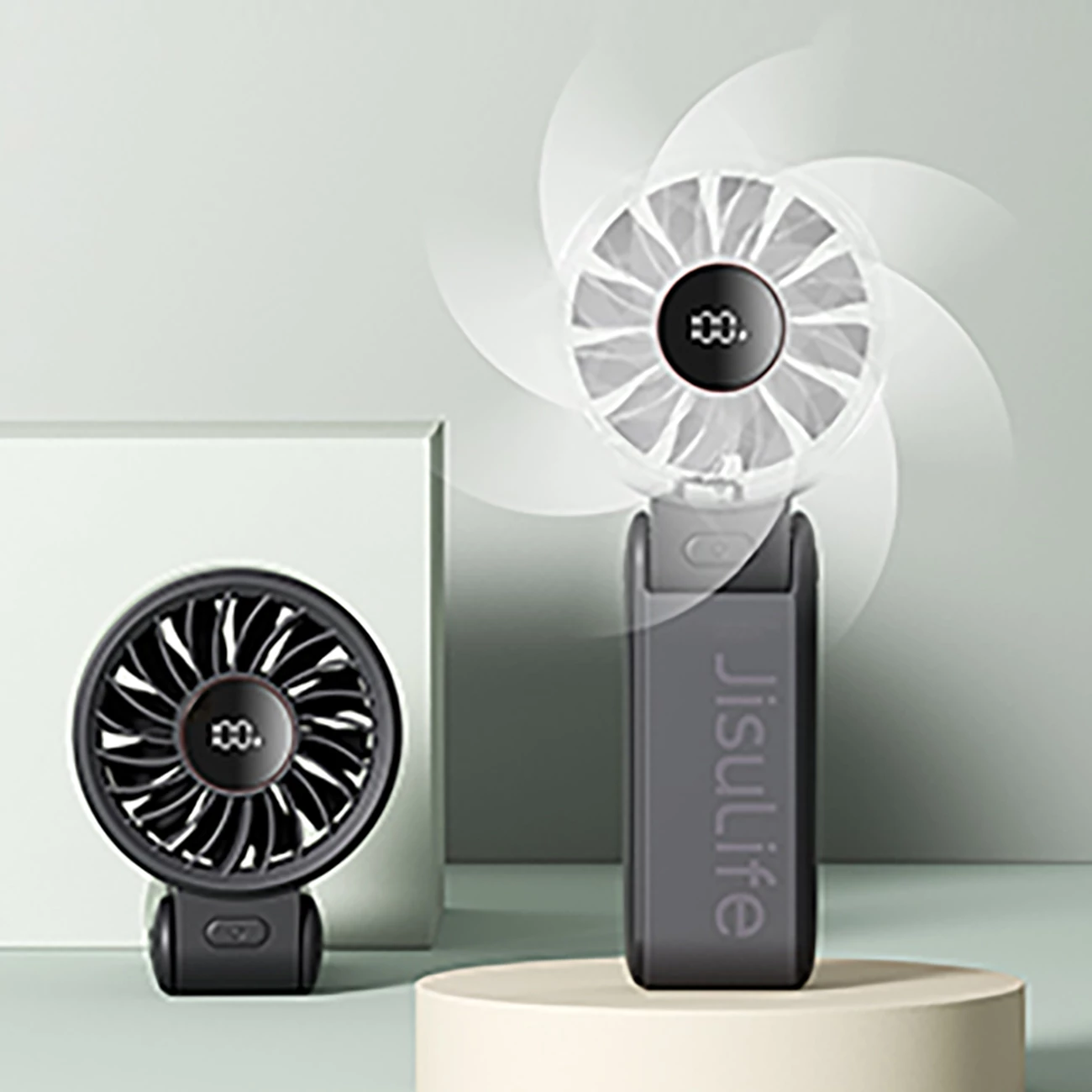 Ventilator dore Jisulife Life7 3600mAh USB-C, 5 shpejtësi, i zi